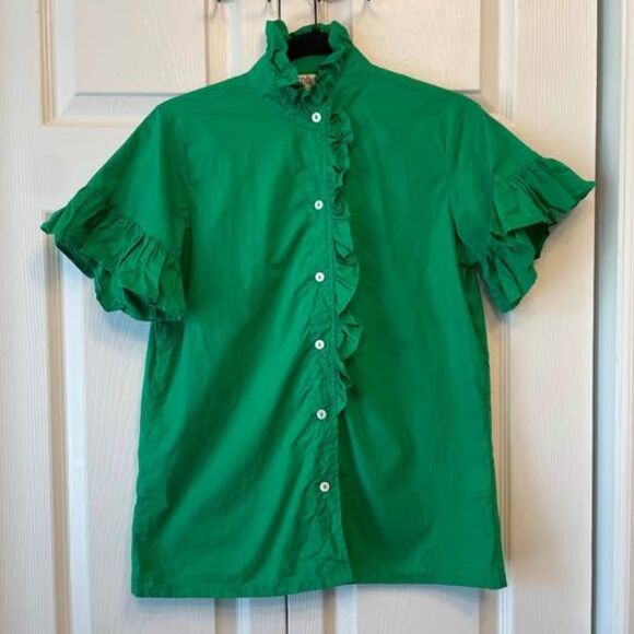 Millie Resort & Travel Kelly Green Vanessa Top - Picture 1 of 3